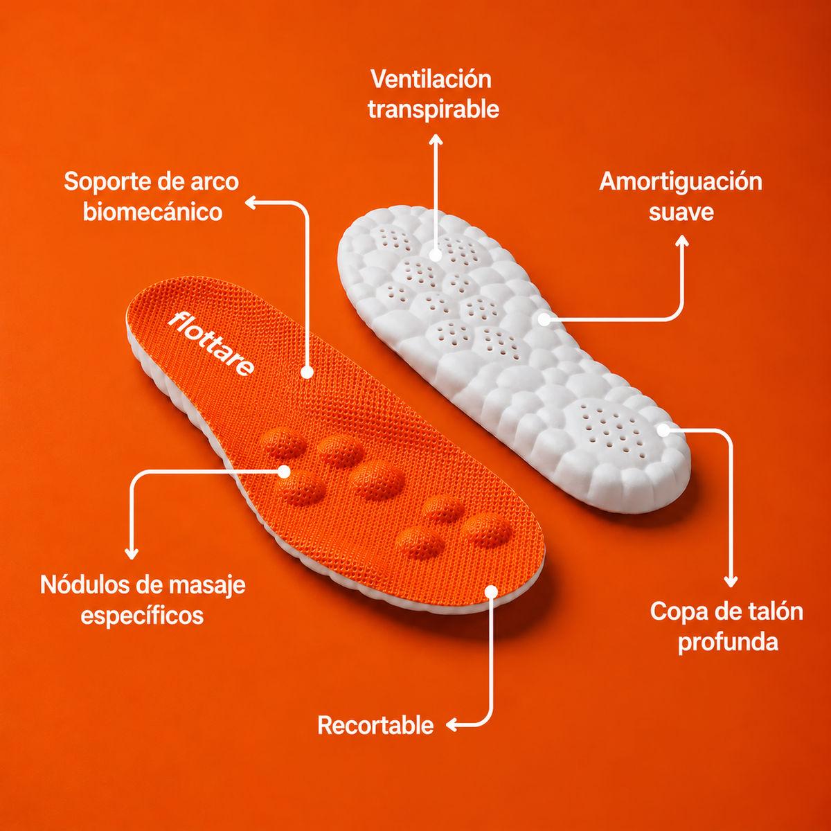 FlottarePro: Plantillas de Masaje y Soporte de Arco